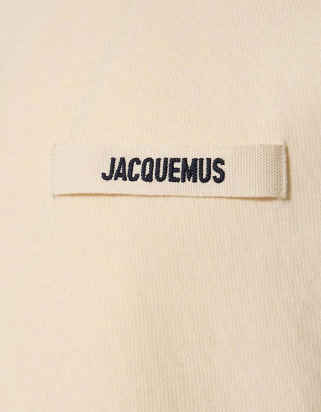 Beige Gros Grain Logo T-Shirt