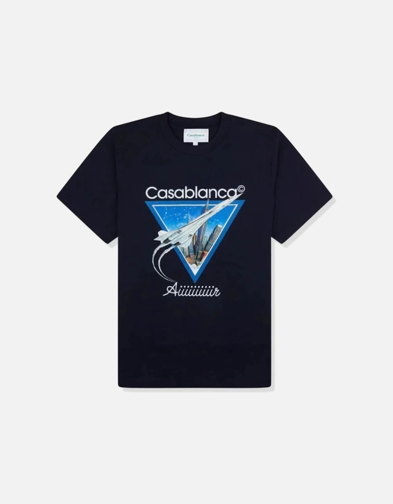 Navy 'Aiiiiir' Printed T-Shirt