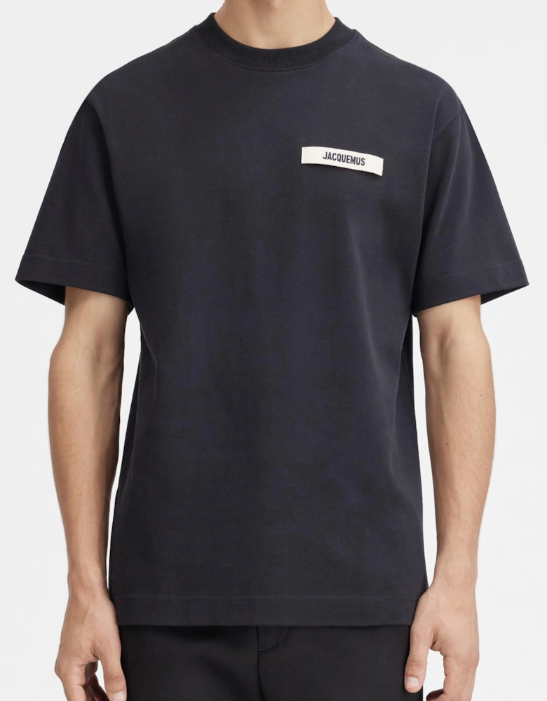Black Gros Grain Logo T-Shirt