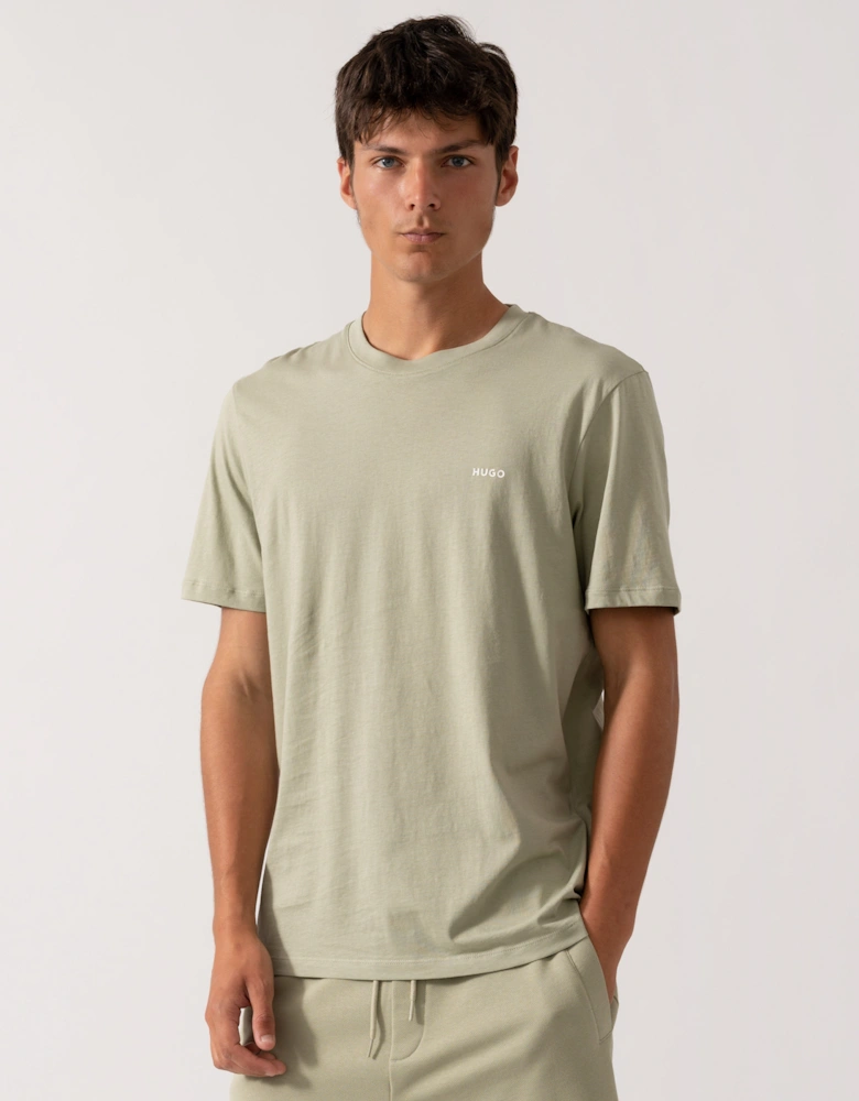 HUGO Dero222 Mens Cotton-Jersey T-Shirt with Logo Print