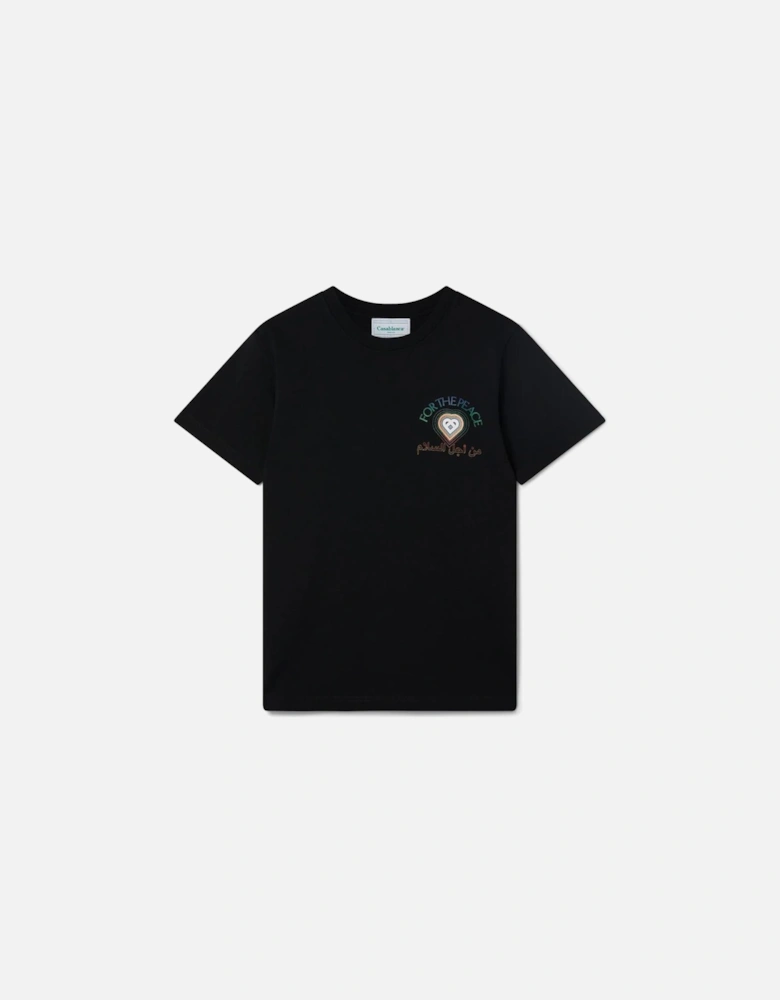 Black 'For The Peace' T-Shirt