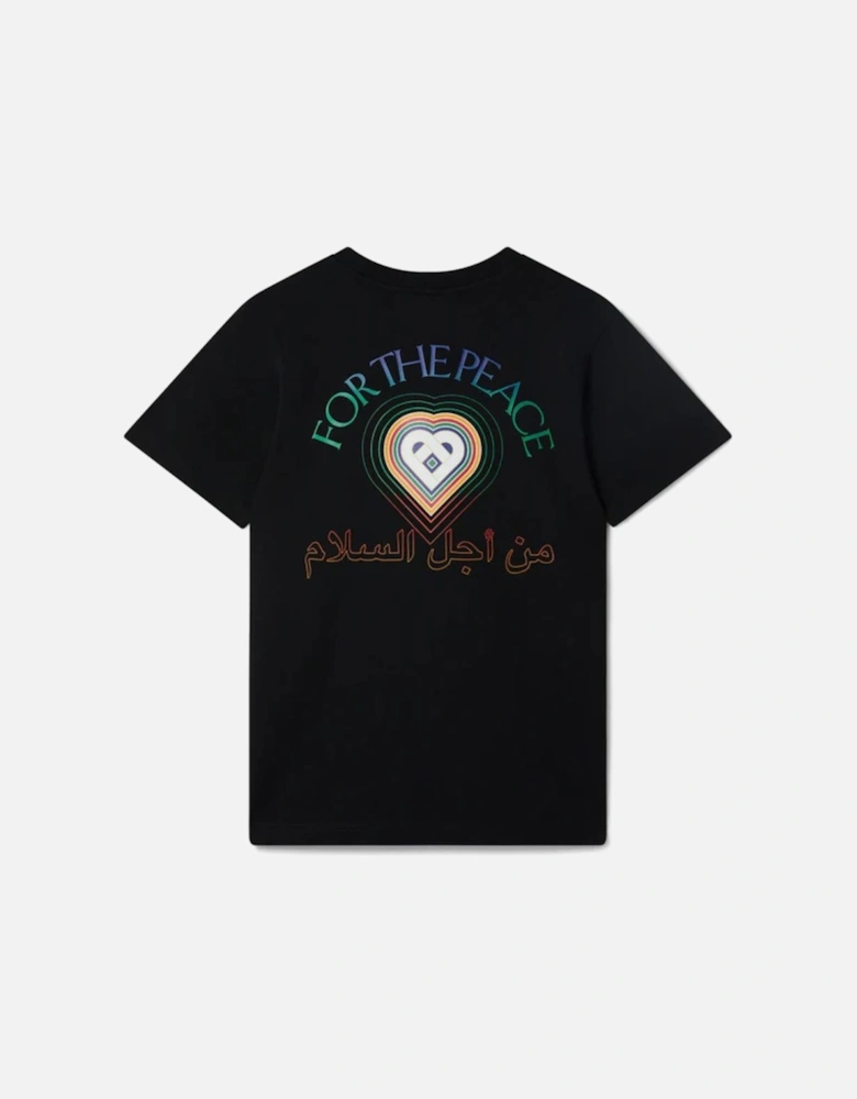 Black 'For The Peace' T-Shirt