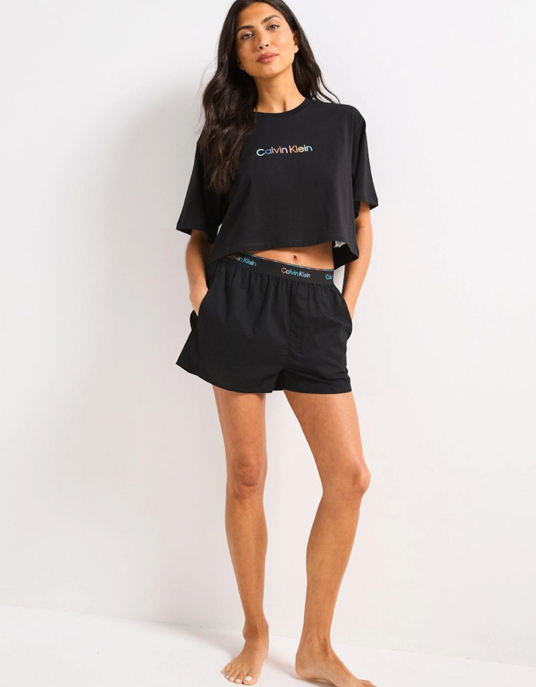 Pride Cotton Poplin Short - Black