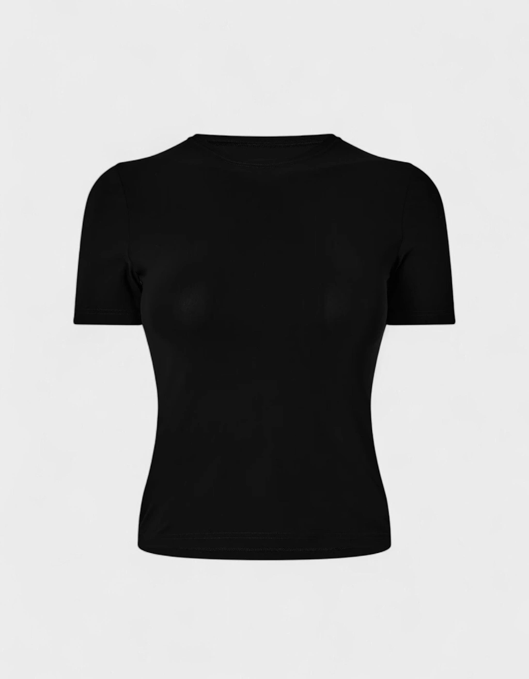 Off-White Women's Black Athletic Logo Band T-Shirt - Size 10/8
