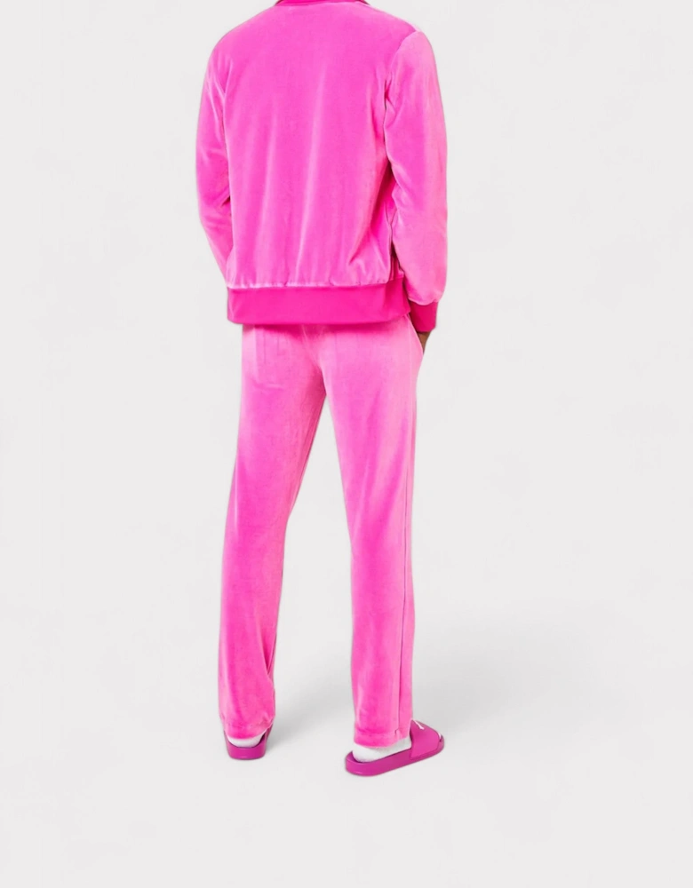 Velvet Track Pants Pink
