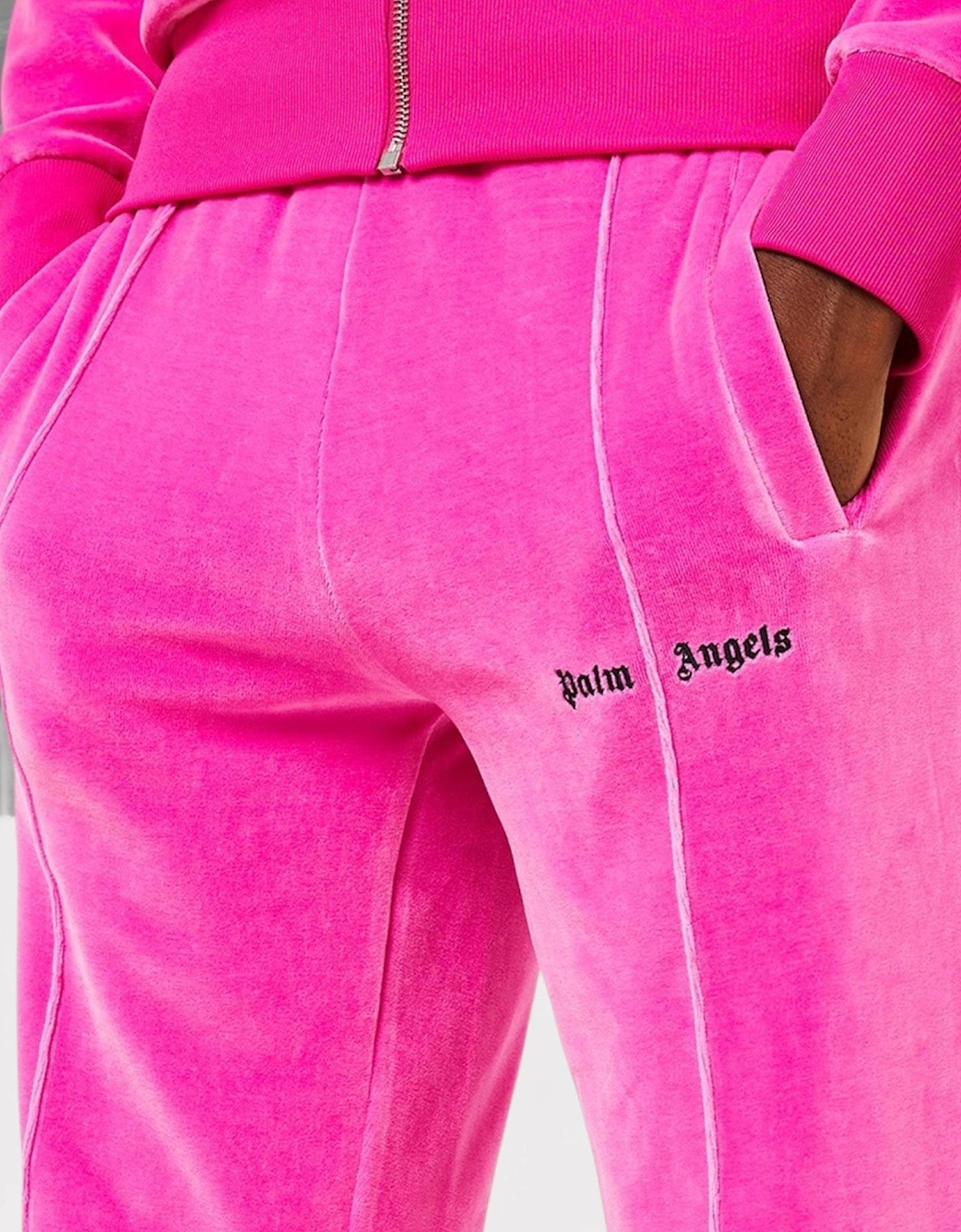 Velvet Track Pants Pink
