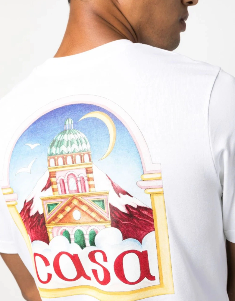 Vue De L'Arche Printed T-Shirt in White