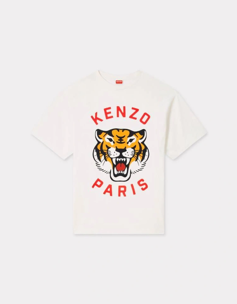 Lucky Tiger Relaxed T-shirt White