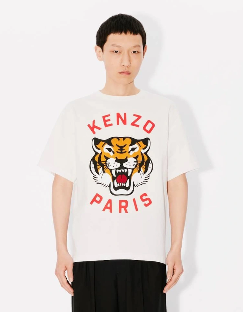 Lucky Tiger Relaxed T-shirt White