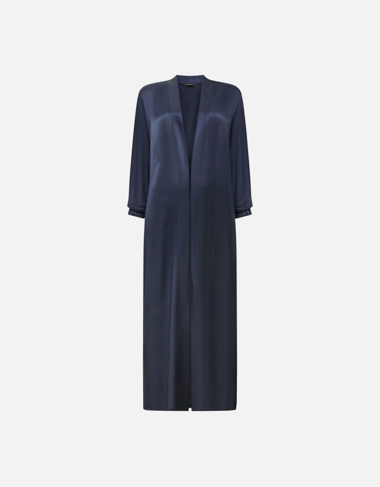 Long Satin Navy Cardigan -VIP