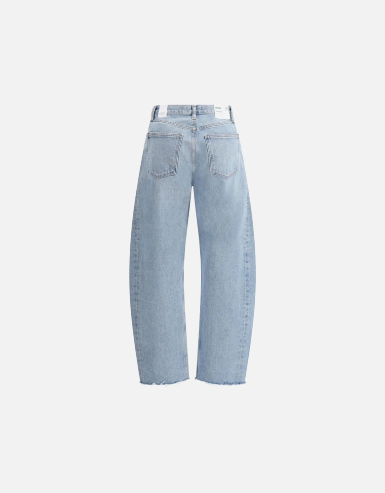 Wide Leg Relaxed Fit Luna Jeans with Belt Loops Women - Light Blue