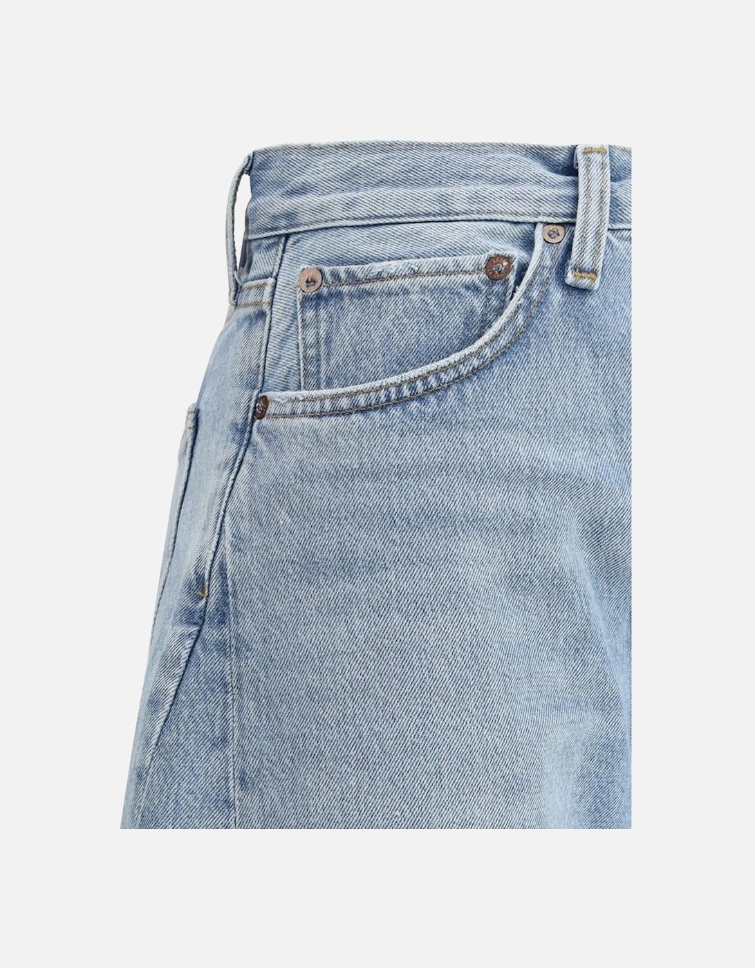 Wide Leg Relaxed Fit Luna Jeans with Belt Loops Women - Light Blue