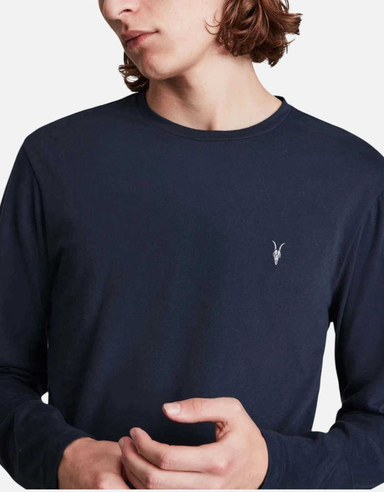 ALL SAINTS Mens T Shirts Crew Neck Long Sleeve Casual Top Skinny Fit Cotton Tee
