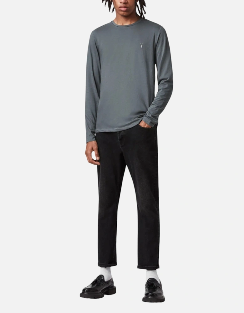ALL SAINTS Mens T Shirts Crew Neck Long Sleeve Casual Top Skinny Fit Cotton Tee