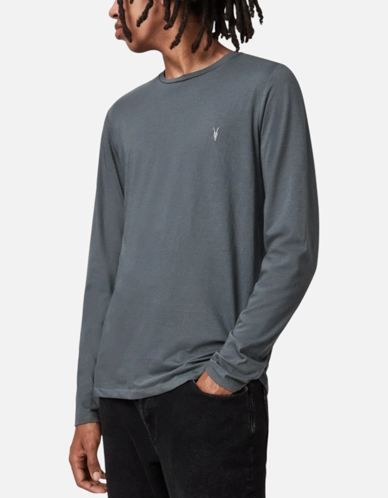 ALL SAINTS Mens T Shirts Crew Neck Long Sleeve Casual Top Skinny Fit Cotton Tee