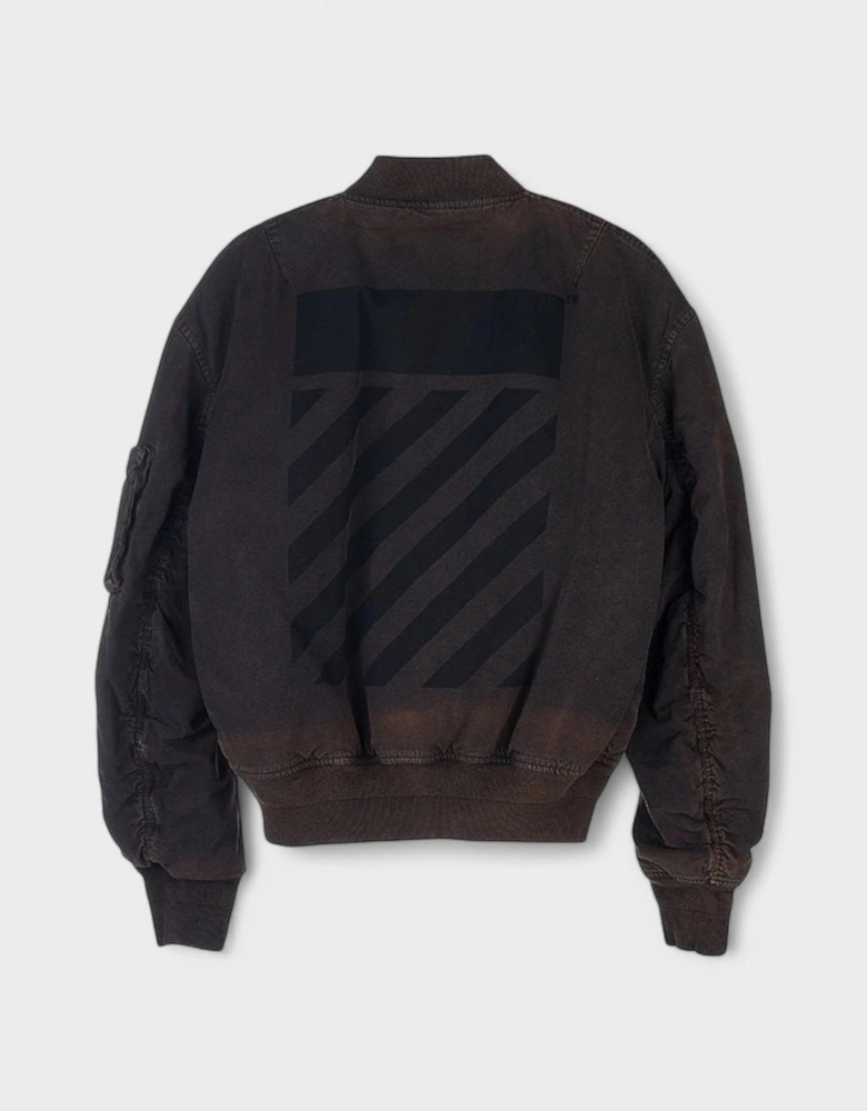Diag Tab Vintage Bomber Jacket Faded Black