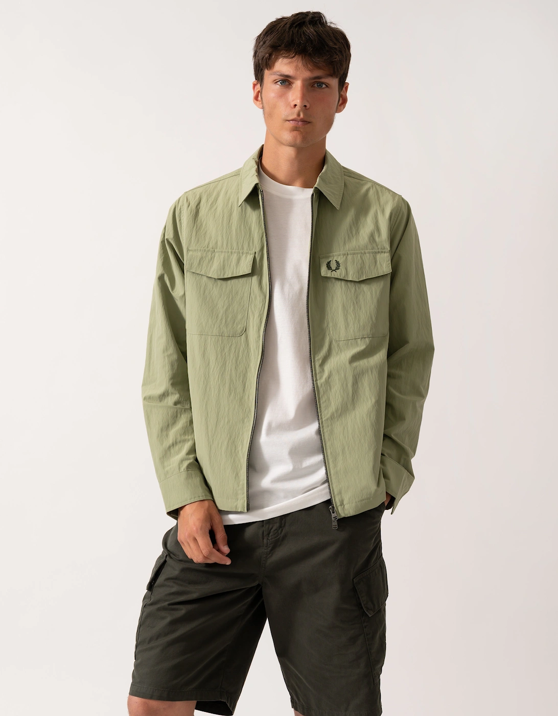 Mens Zip Overshirt, 2 of 1