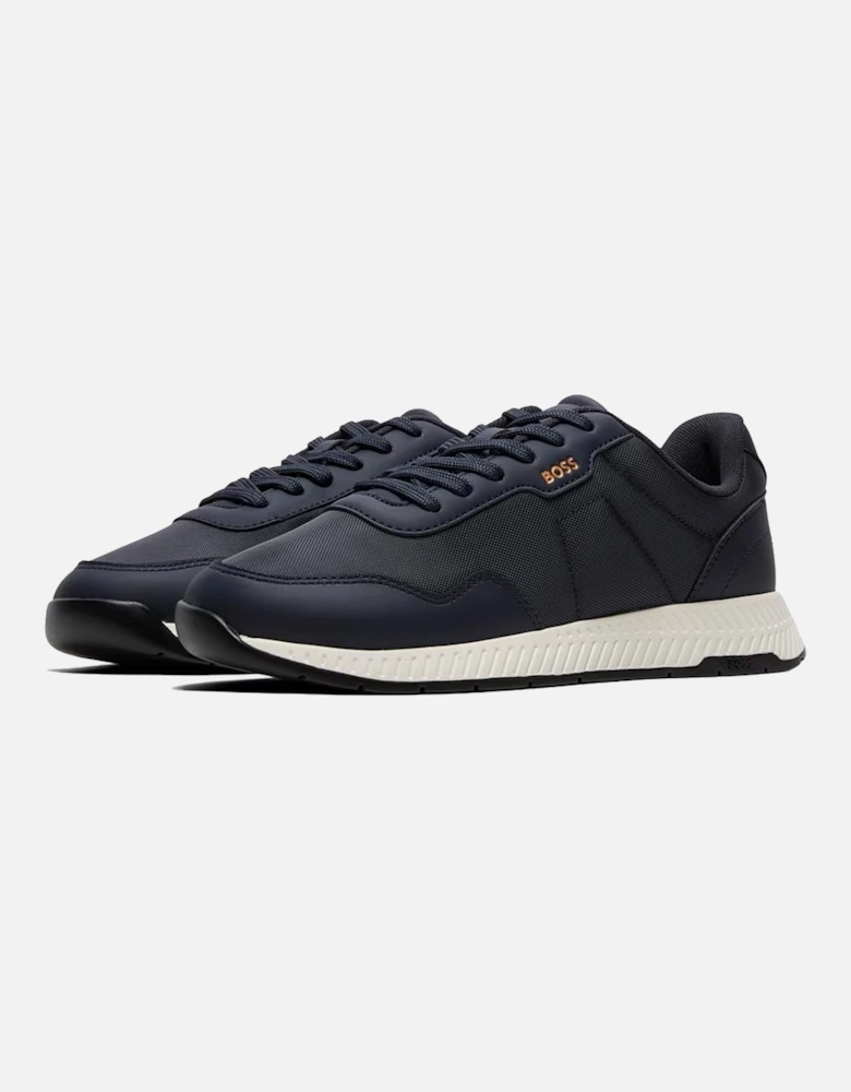 BOSS Titanium Runn Trainers Dark Blue