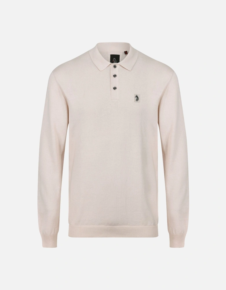 Venice Long Sleeve Knitted Polo Shirt