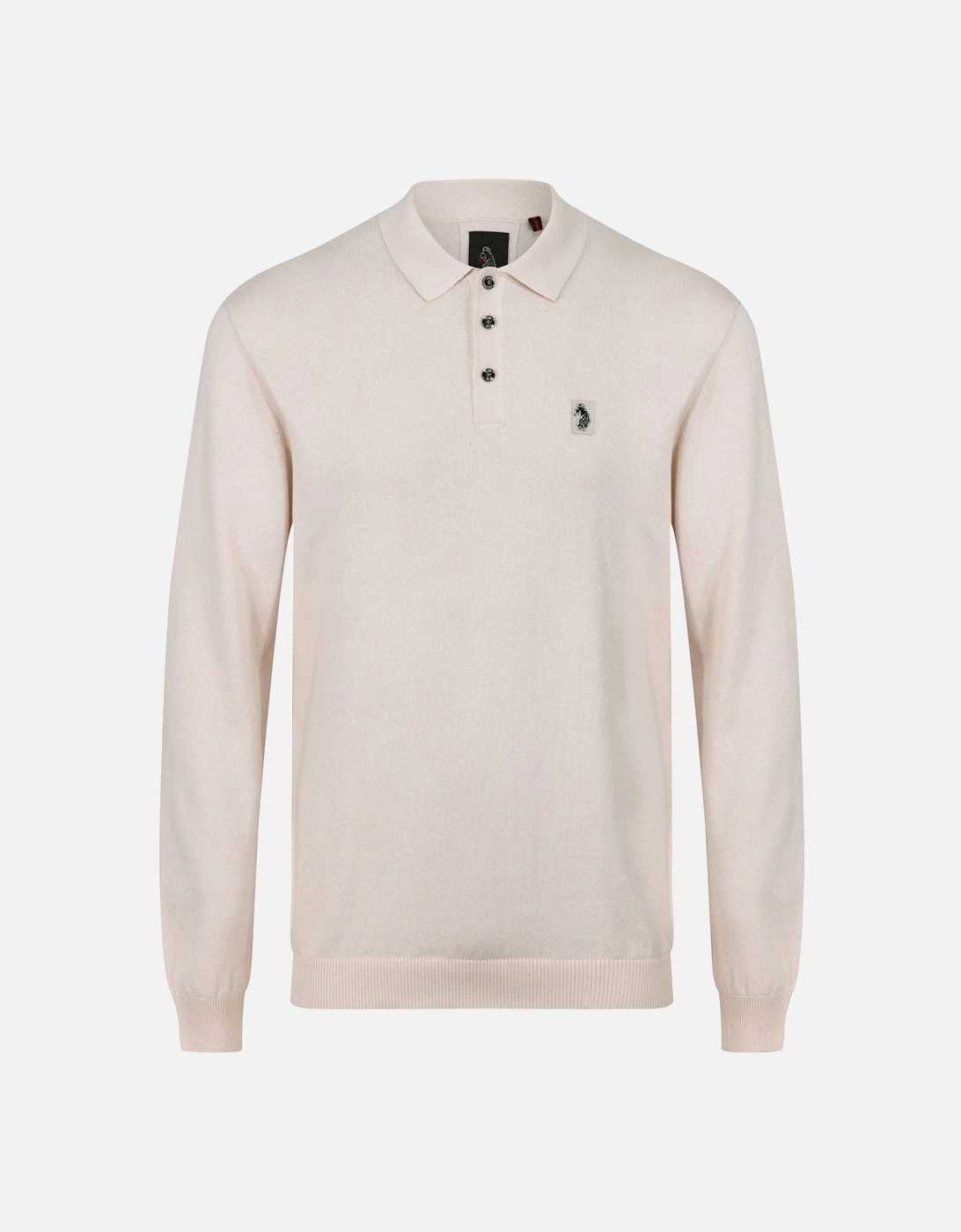 Venice Long Sleeve Knitted Polo Shirt, 5 of 4