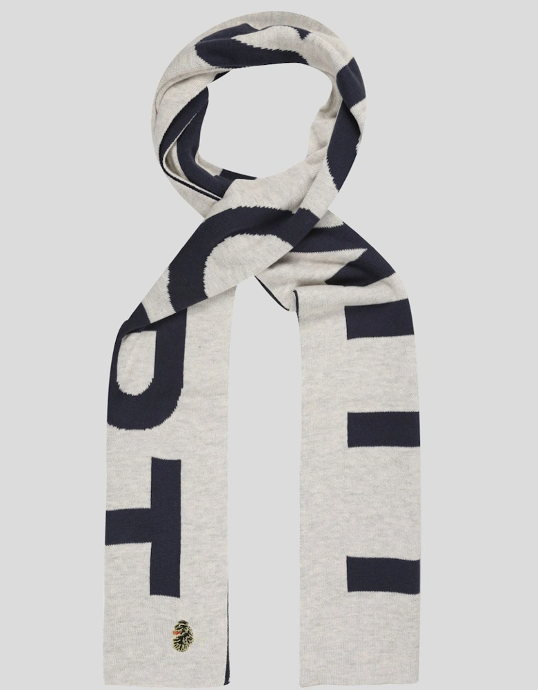 House Large Text Knitted Scarf