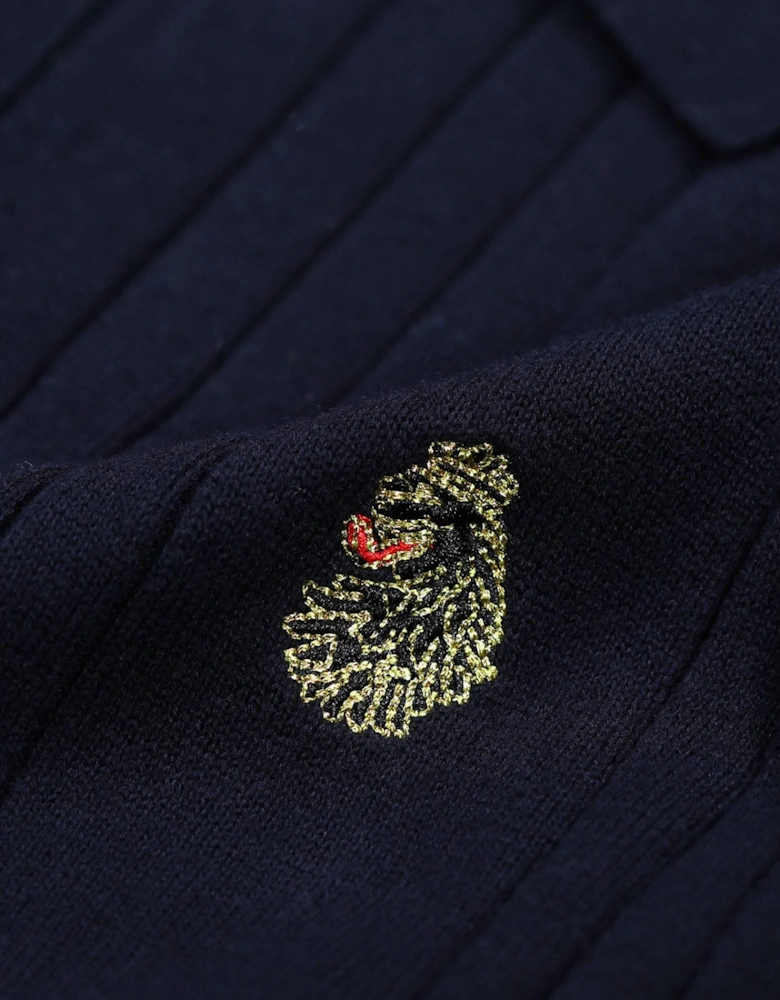 Rib Eye Knitted Polo Shirt