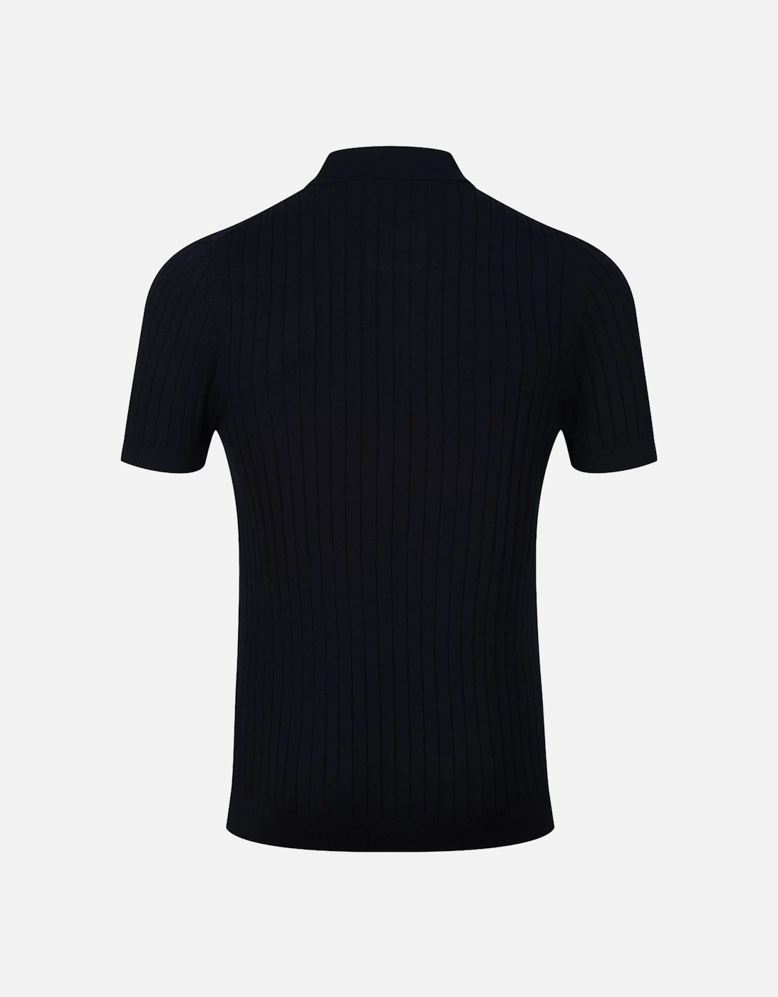 Rib Eye Knitted Polo Shirt