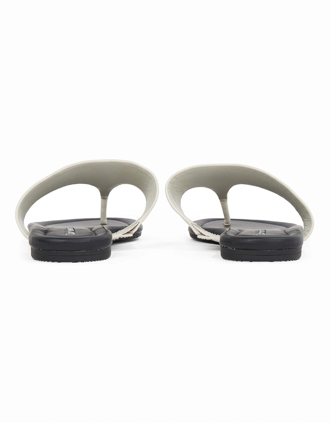 Toepost Metal Logo Sandals - White
