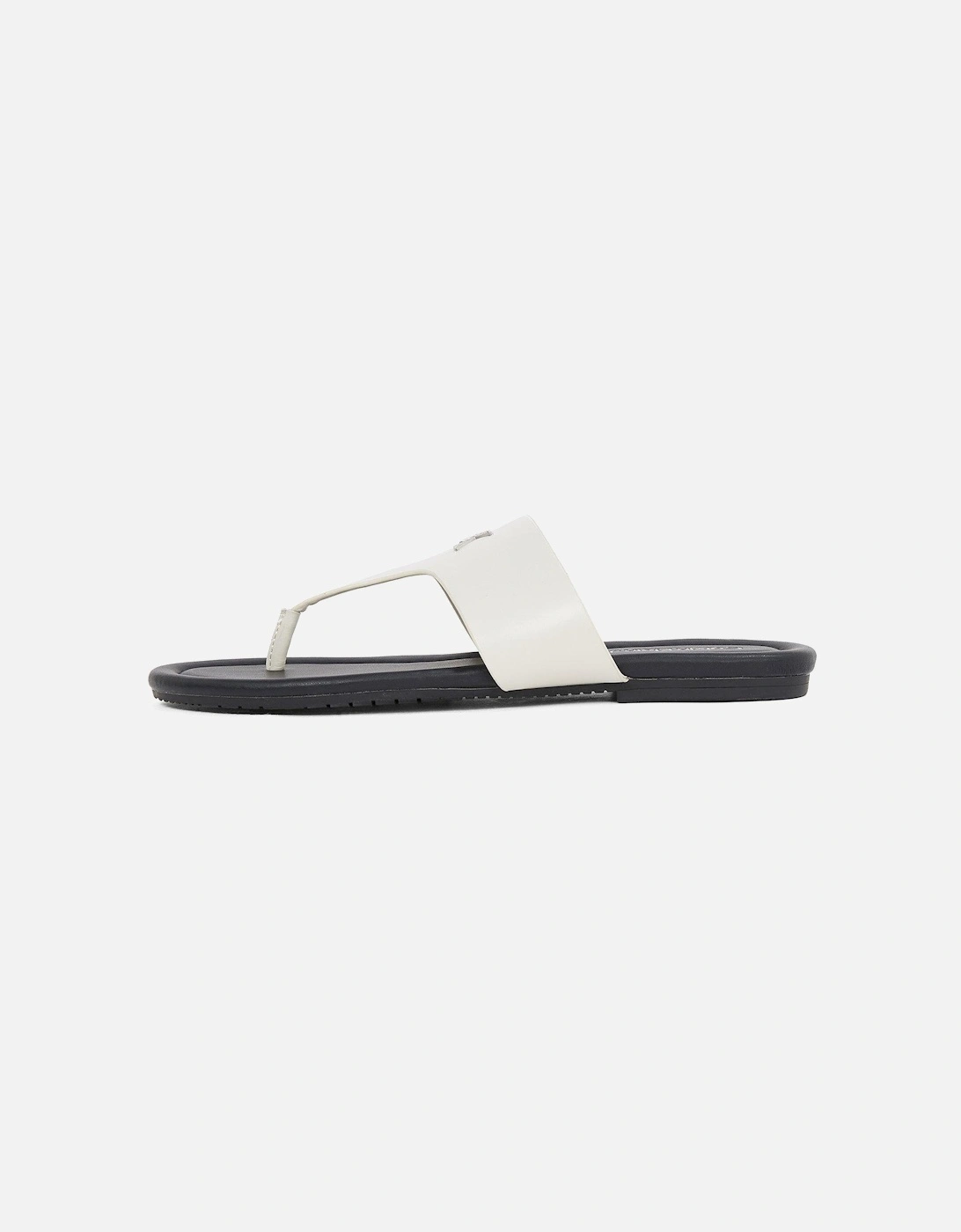 Toepost Metal Logo Sandals - White