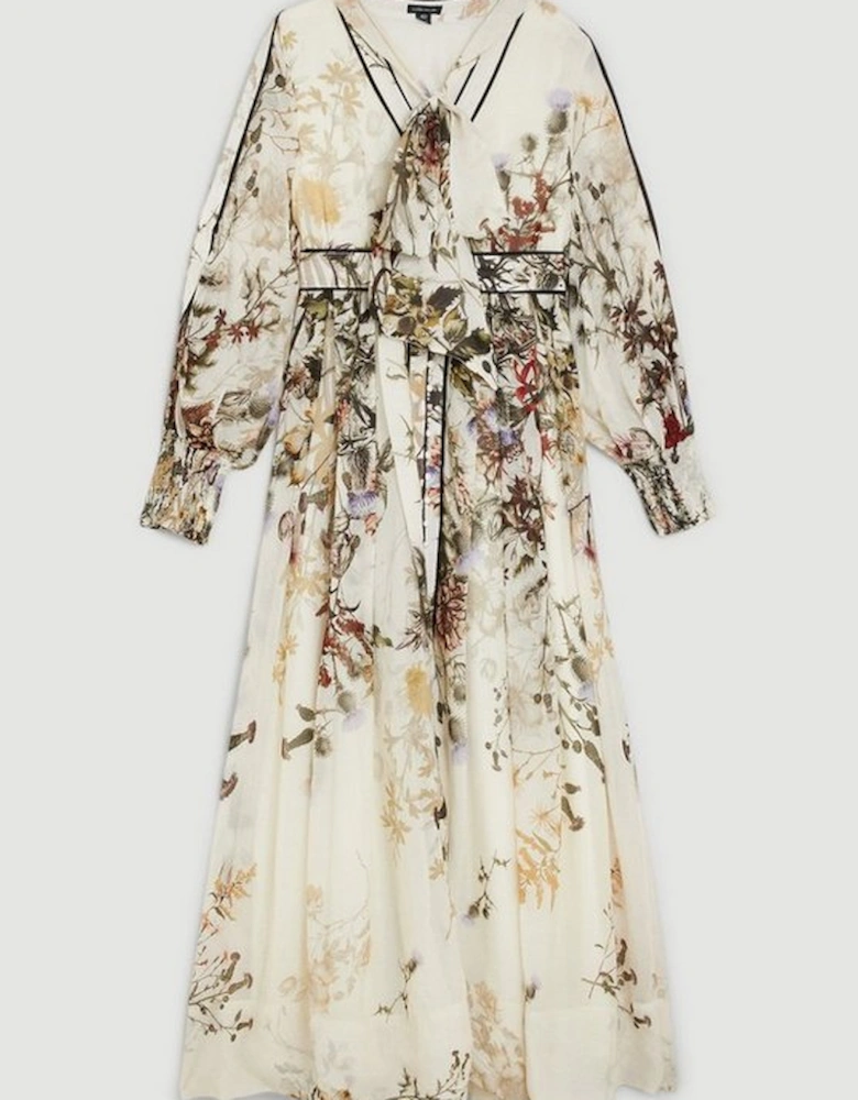 Lydia Millen Viscose Floral Border Print Woven Maxi Dress