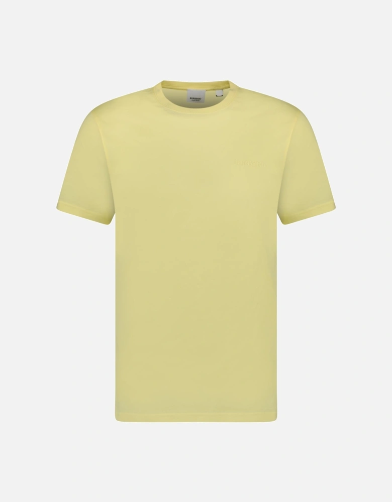 'Jenson' Crew Neck Logo T-Shirt Yellow