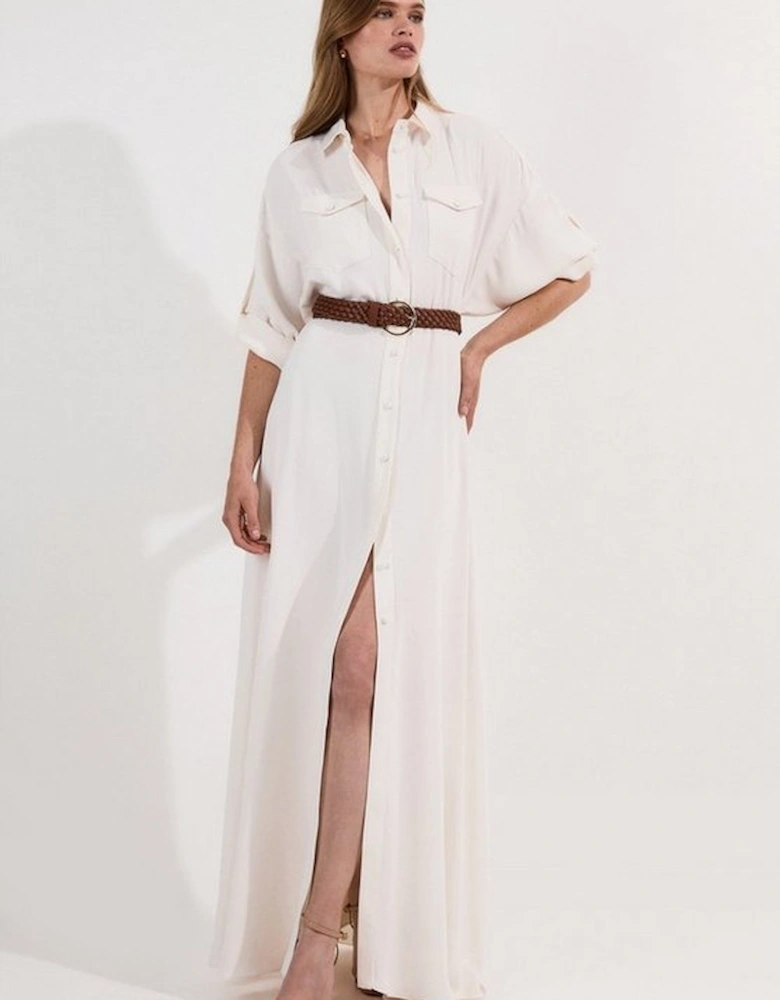 Lydia Millen Belted Maxi Shirt Dress