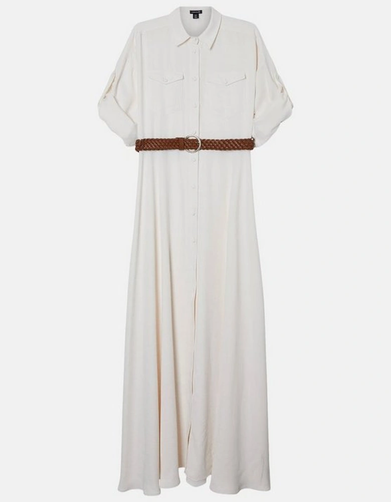 Lydia Millen Belted Maxi Shirt Dress