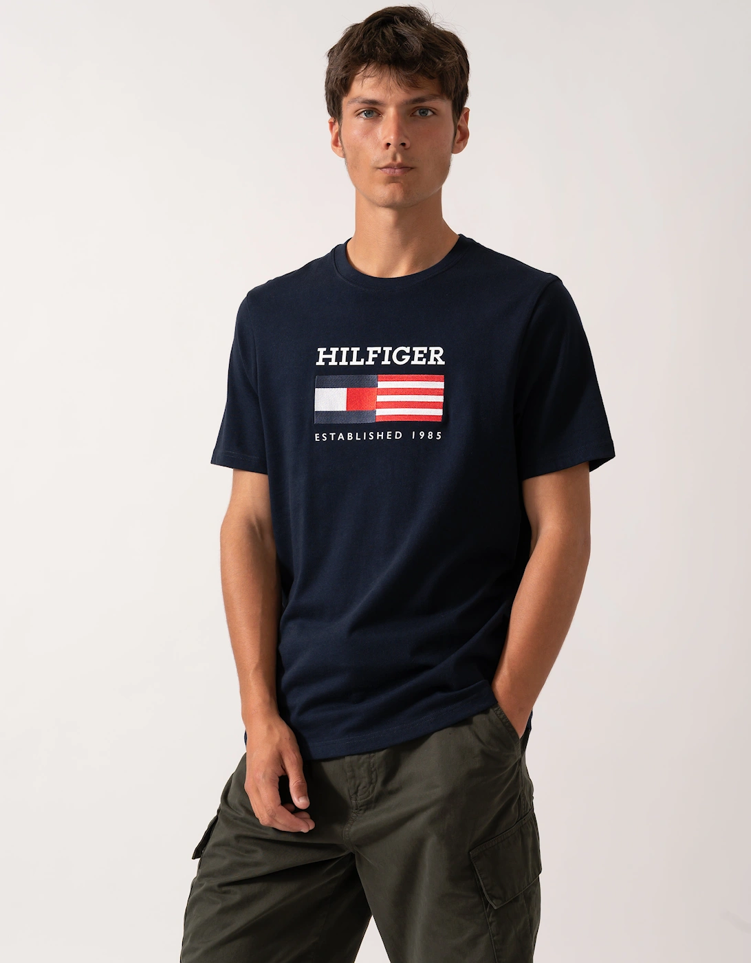 Americana Monotype Flag Box Mens T Shirt - Desert Sky, 2 of 1