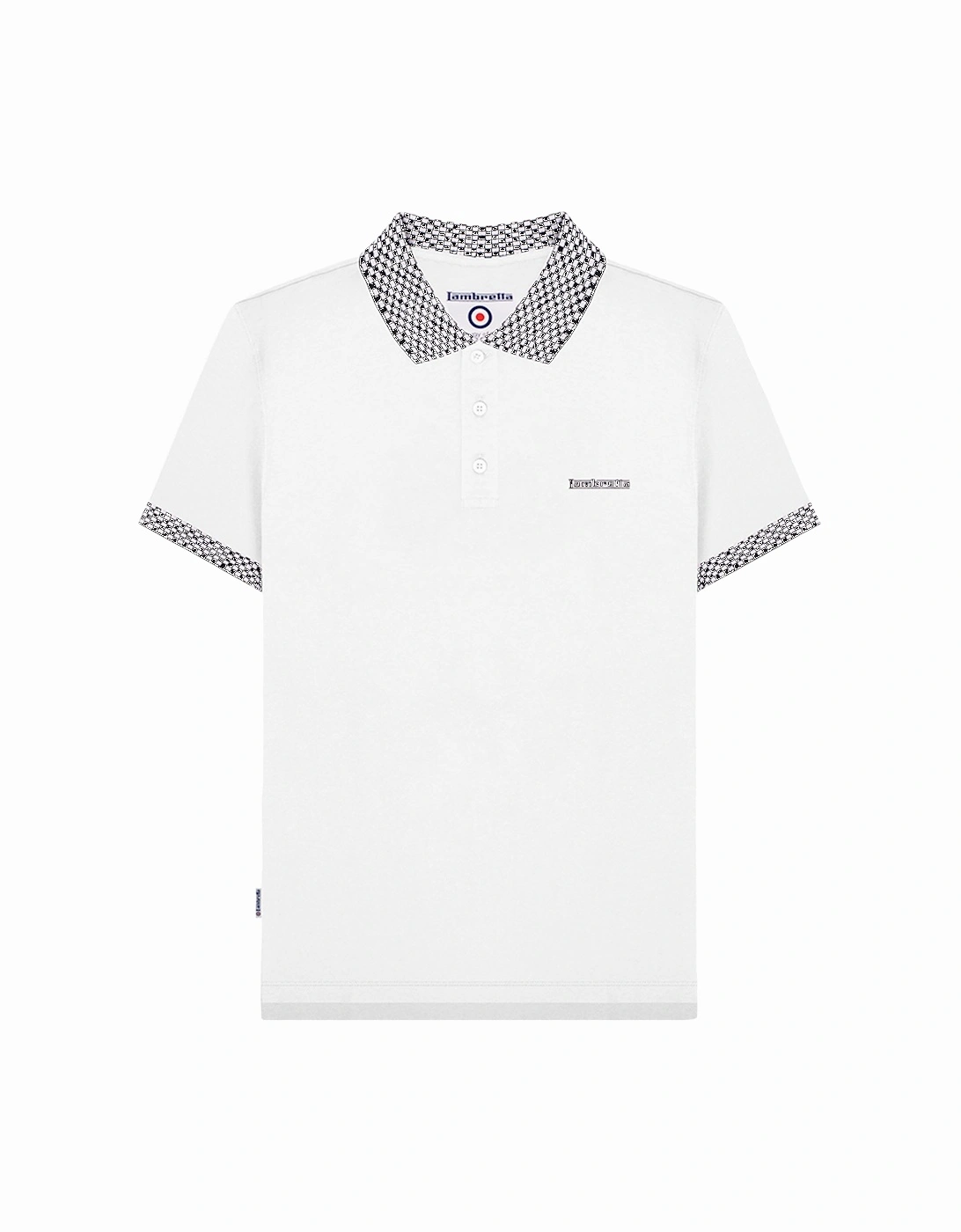 Mens Two Tone Short Sleeve Polo Shirt, 2 of 1