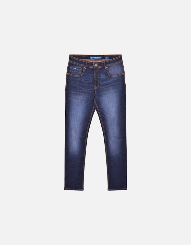 Mens Stafford Slim Fit Skinny Jeans - Dark Denim