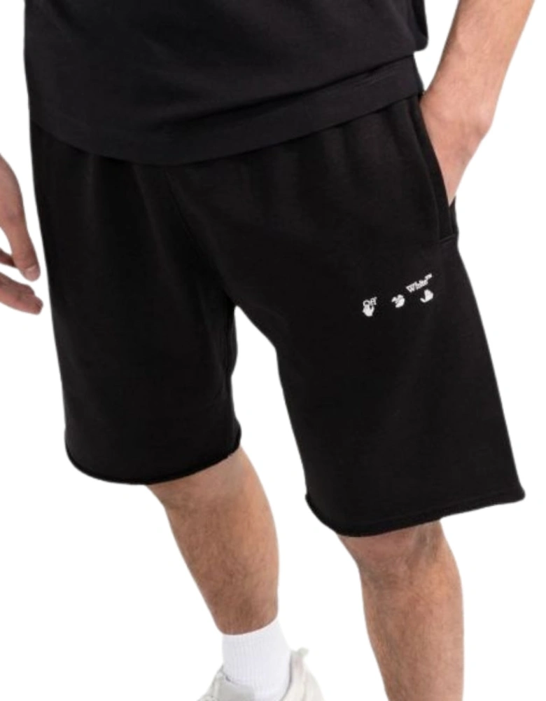 OW Logo Black Sweat Shorts