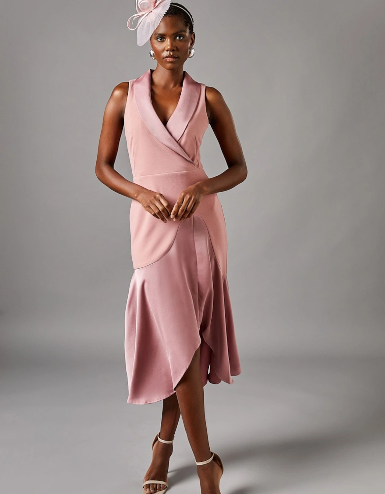 Tux Sleeveless Midi Dress