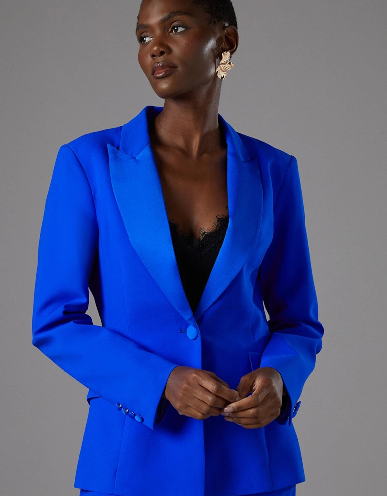 Satin Lapel Blazer