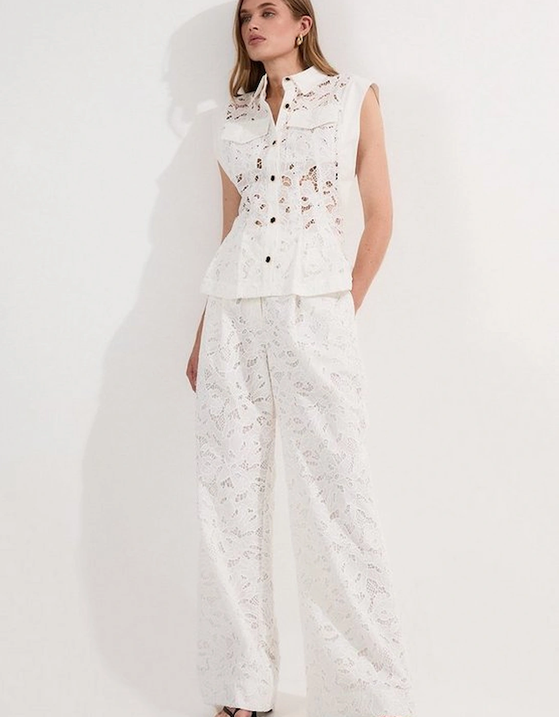 Tall Cutwork Woven Straight Leg Trouser, 2 of 1