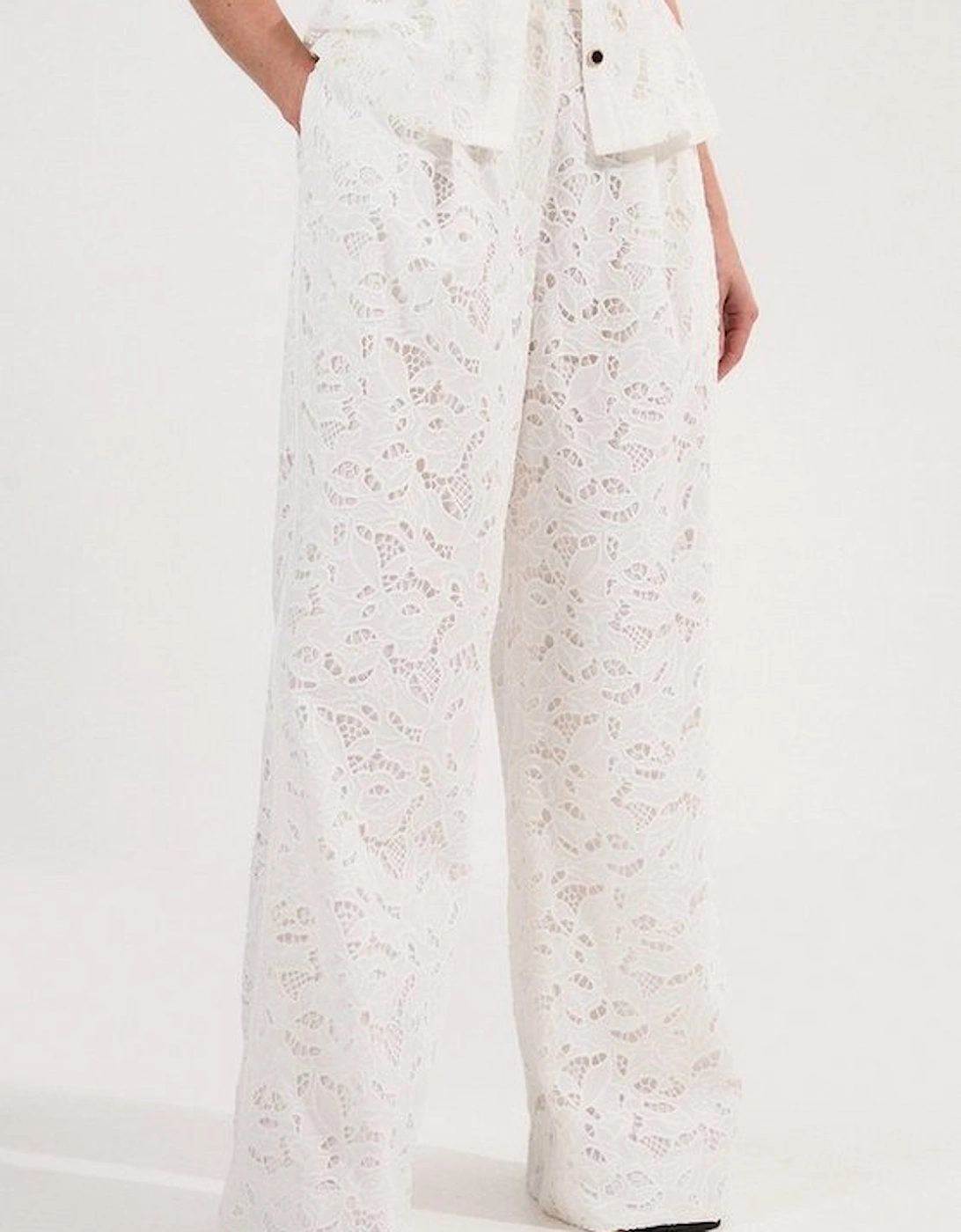 Tall Cutwork Woven Straight Leg Trouser