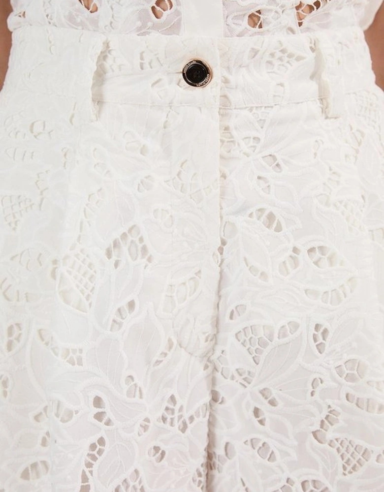 Tall Cutwork Woven Straight Leg Trouser