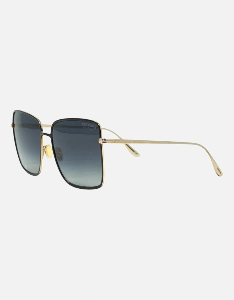 Heather Gold Arms Black Sunglasses