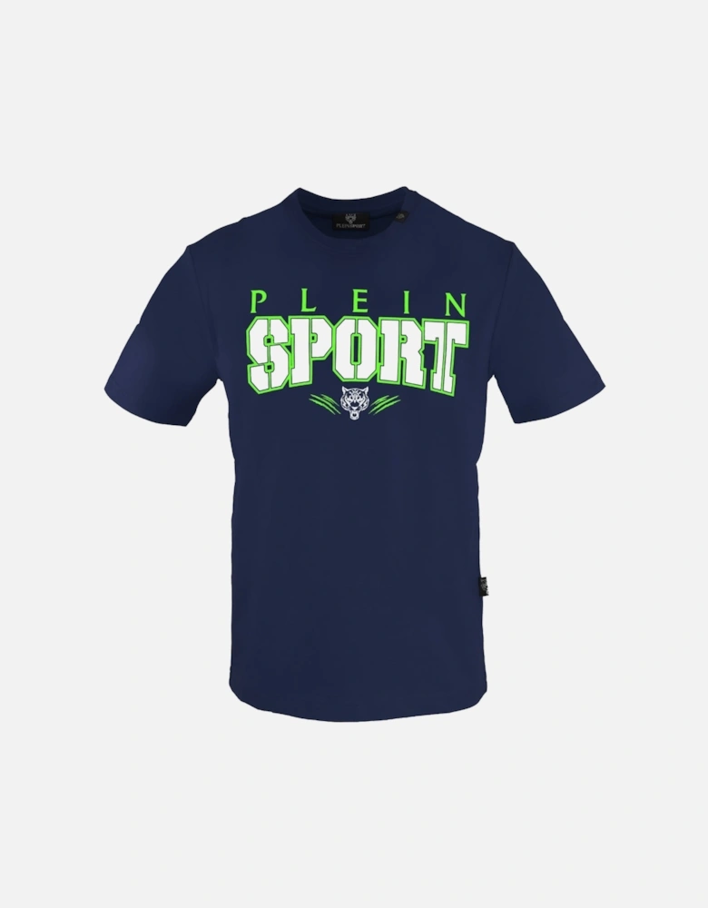 Plein Sport Bold Sport Logo Navy Blue T-Shirt