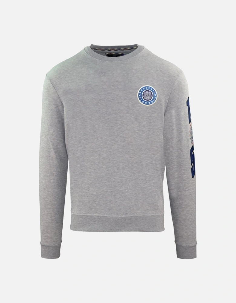 Embossed Circle Small Logo Grey Sweatshirt