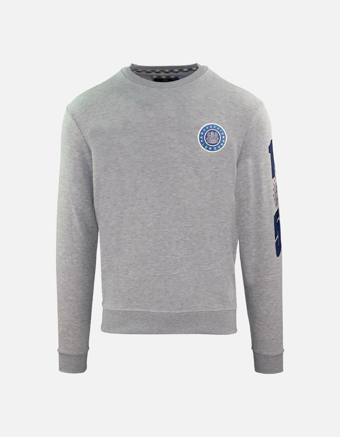 Embossed Circle Small Logo Grey Sweatshirt, 3 of 2