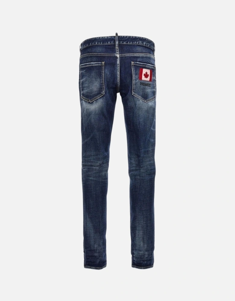 Skater Jean Canadian Flag Badge Blue Wash Jeans