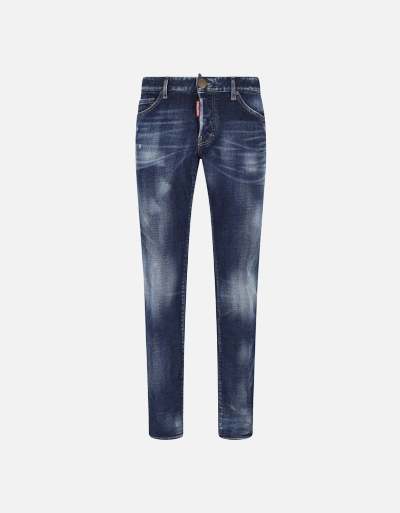 Skater Jean Canadian Flag Badge Blue Wash Jeans