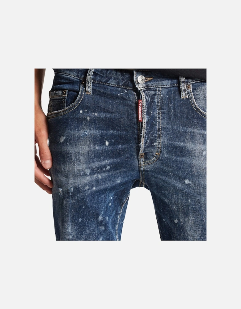 Super Twinky Jean Splatter Design Blue Jeans