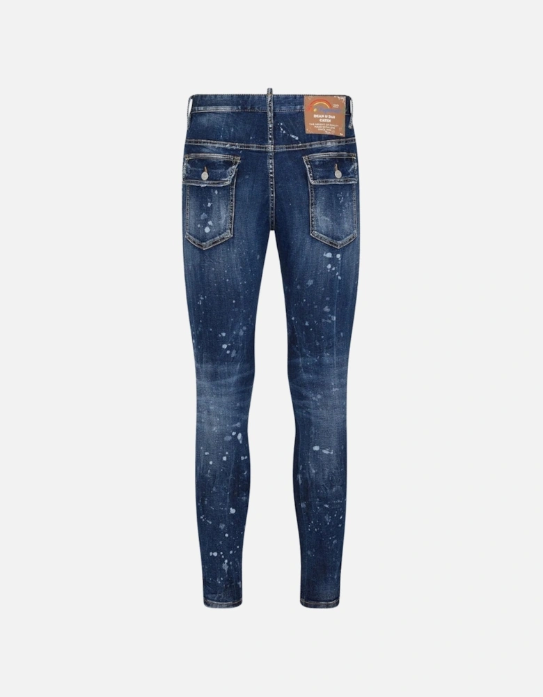 Super Twinky Jean Splatter Design Blue Jeans